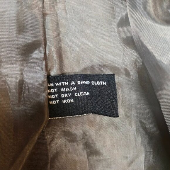 Last Kiss Double Button Rain Coat Size Small Green Belt Classic Preppy - Picture 9 of 9